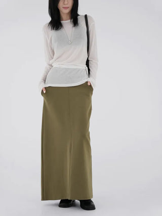 Porcelain slit wrap shirt
