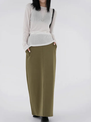 Porcelain slit wrap shirt