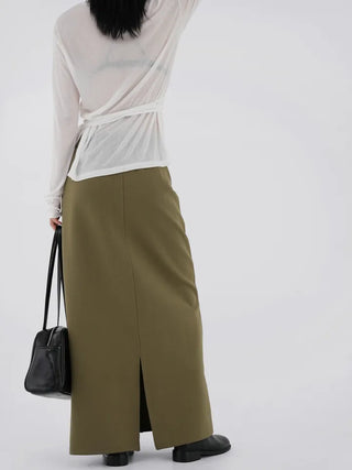 Porcelain slit wrap shirt