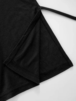 Porcelain slit wrap shirt