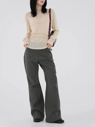Porcelain slit wrap shirt