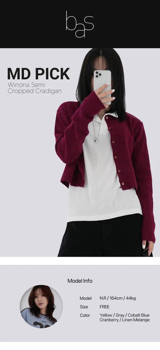 Winona Semi-Crop Cardigan