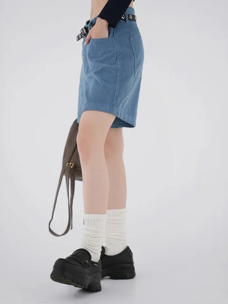 Seren corduroy half pants