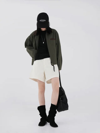 Seren corduroy half pants