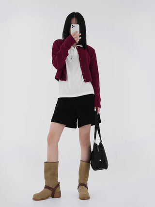 Seren corduroy half pants
