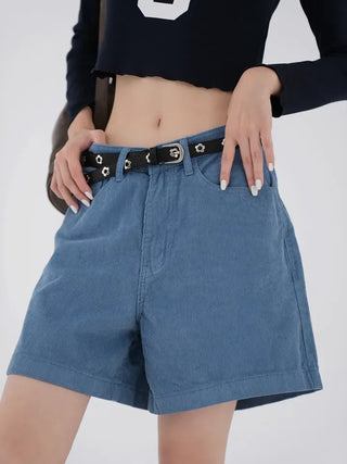 Seren corduroy half pants