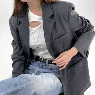 Murphy Heathered Three-Button Jacket