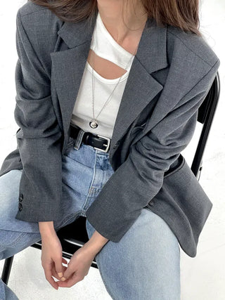 Murphy Heathered Three-Button Jacket
