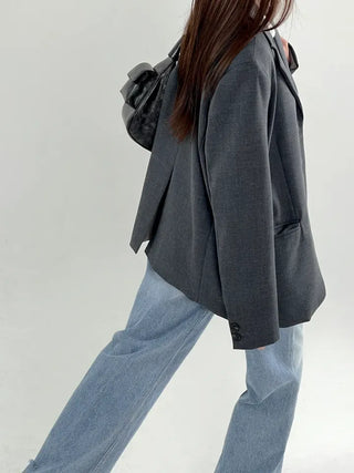 Murphy Heathered Three-Button Jacket