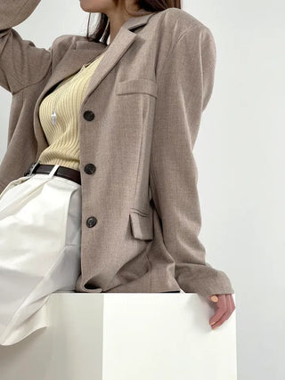 Murphy Heathered Three-Button Jacket