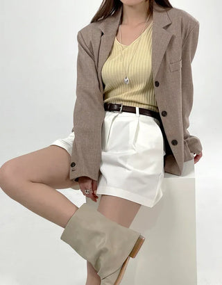 Murphy Heathered Three-Button Jacket