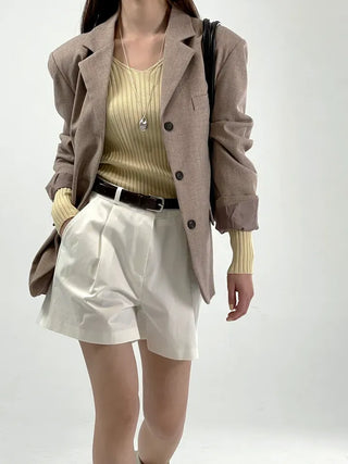 Murphy Heathered Three-Button Jacket