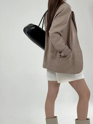 Murphy Heathered Three-Button Jacket
