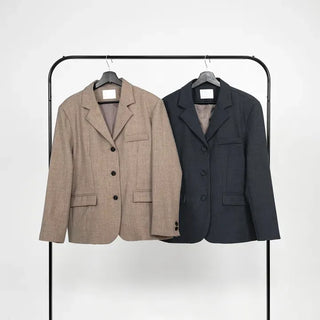 Murphy Heathered Three-Button Jacket