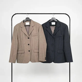 Murphy Heathered Three-Button Jacket