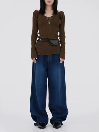 Deve Two-way Button Denim Pants