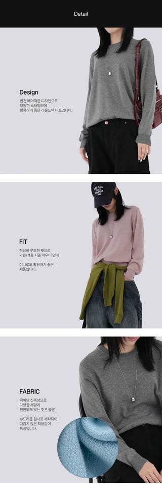 Shira Mild Relaxed Fit Round Neck Knit
