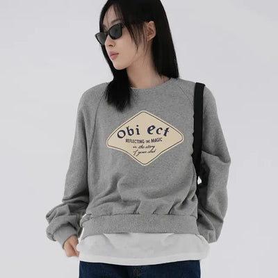 Belly Lettering Raglan Sweatshirt