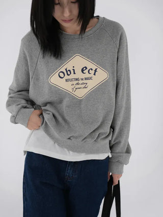 Belly Lettering Raglan Sweatshirt
