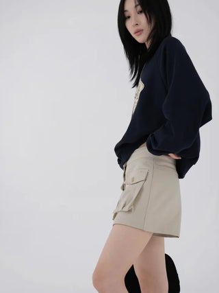 Belly Lettering Raglan Sweatshirt