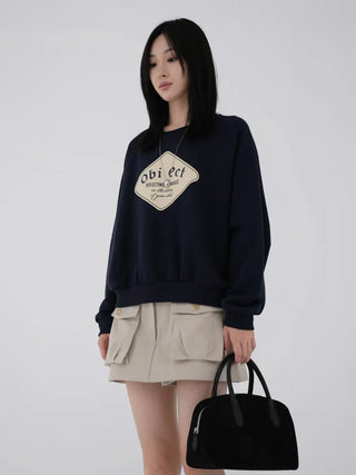 Belly Lettering Raglan Sweatshirt