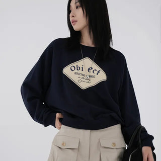 Belly Lettering Raglan Sweatshirt