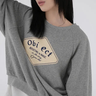 Belly Lettering Raglan Sweatshirt