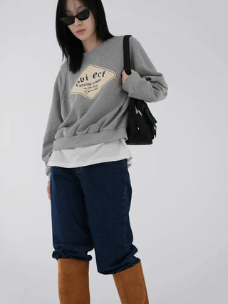 Belly Lettering Raglan Sweatshirt