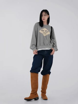 Belly Lettering Raglan Sweatshirt