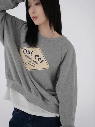 Belly Lettering Raglan Sweatshirt
