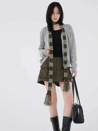 Emerine V-neck Simple Cardigan