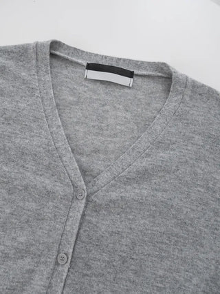 Emerine V-neck Simple Cardigan