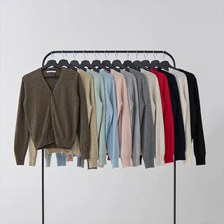 Emerine V-neck Simple Cardigan