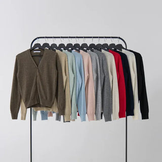 Emerine V-neck Simple Cardigan