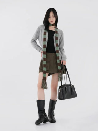 Emerine V-neck Simple Cardigan