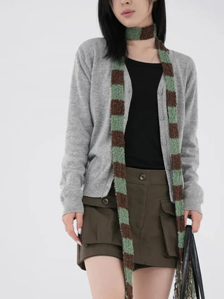 Emerine V-neck Simple Cardigan