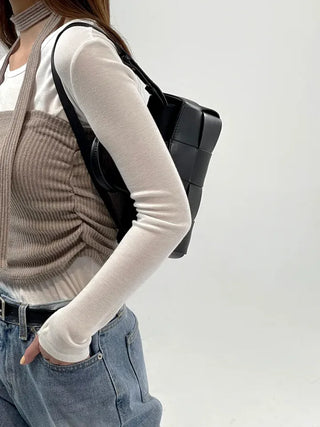 Tani Shirred Layered Top