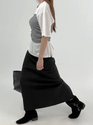 Tani Shirred Layered Top