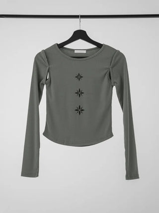 Sharon Slit Ribbed T-shirt