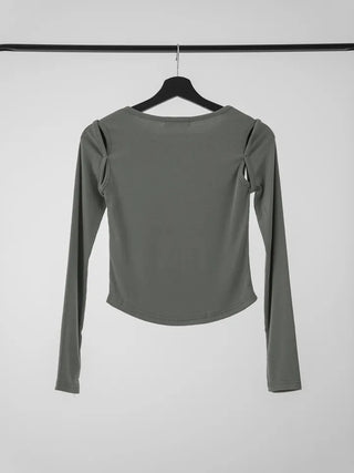 Sharon Slit Ribbed T-shirt