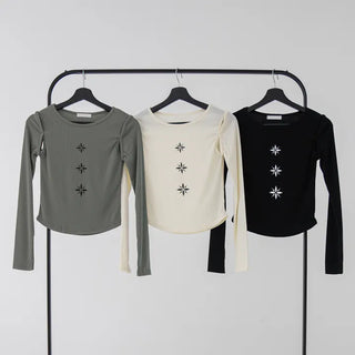 Sharon Slit Ribbed T-shirt