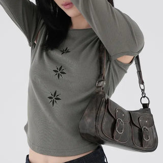 Sharon Slit Ribbed T-shirt