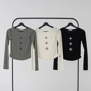 Sharon Slit Ribbed T-shirt