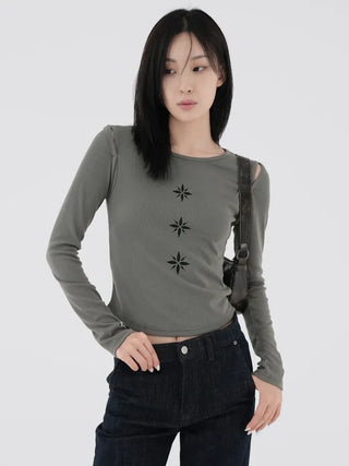 Sharon Slit Ribbed T-shirt