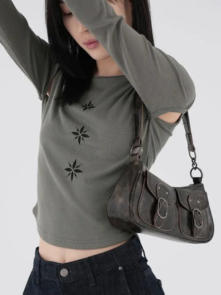 Sharon Slit Ribbed T-shirt