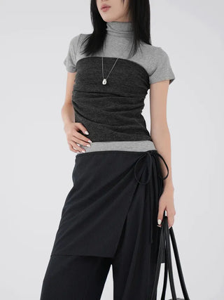 Dumi Shirred Scarf Top