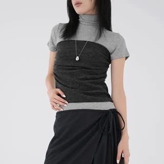 Dumi Shirred Scarf Top