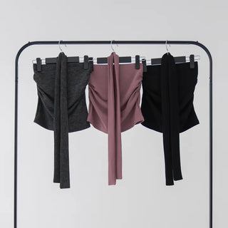 Dumi Shirred Scarf Top