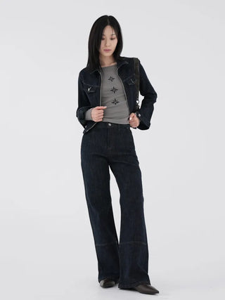Mion Stitch Denim Pants