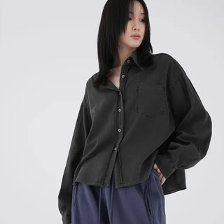 Naru Demure semi-cropped shirt